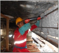 Install starter bars using Hilti RE 500
